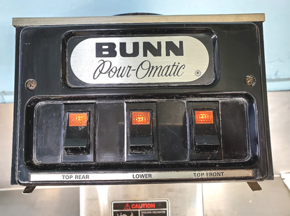 BUNN-O-MATIC 3 WARMER POUR OVER COFFEE BREWER MODEL S WATCH VIDEO FREE SHIPPING
