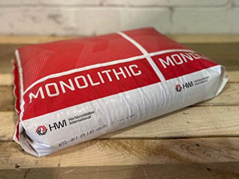 2 BRAND NEW BAGS 110lbs of KS-4V GR MONOLITHIC PLUS REFRACTORY FIRECLAY FREESHIP