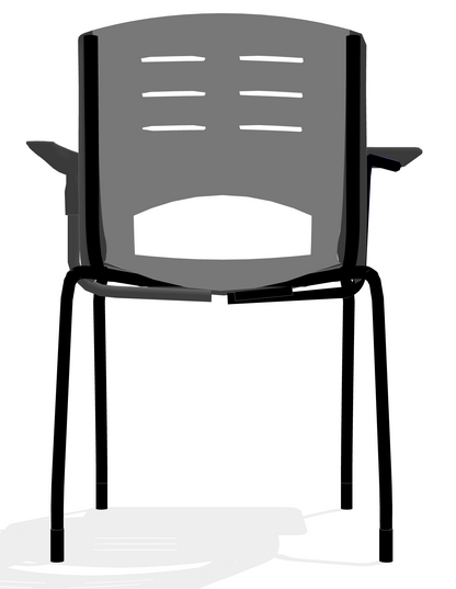 LOT 10 VECTA STEELCASE COALESSE X-STACK GREEN CHAIRS TABLET CUP HOLDER FREE SHIP