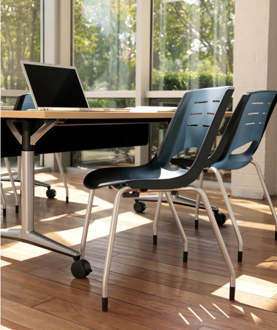 LOT 10 VECTA STEELCASE COALESSE X-STACK GREEN CHAIRS TABLET CUP HOLDER FREE SHIP