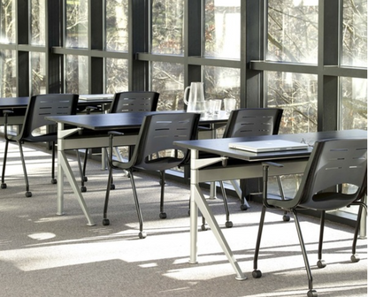 LOT 10 VECTA STEELCASE COALESSE X-STACK GREEN CHAIRS TABLET CUP HOLDER FREE SHIP