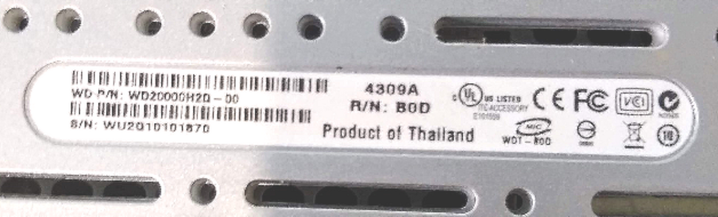 WD My Book Studio II Mac 2T DUAL DRIVE 20000H2Q-00 / 90 DAY WARRANTY WATCH VIDEO