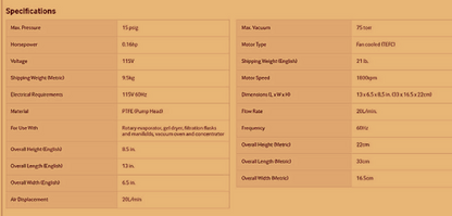 FISHER SCIENTIFIC™ MAXIDRY™ PU 1306-N820-9.01 OIL FREE LAB VACUUM PUMP FREE SHIP