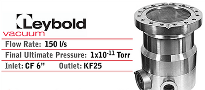 100% REFURBISHED 85611 LEYBOLD 150 l/s TURBOVAC 150 TURBOMOLECULAR PUMP FRESHIP