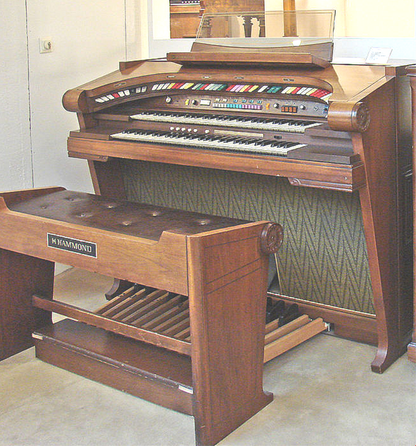 BEAUTIFUL HAMMOND REGENT 4172 Built-In LESLIE ORIGINAL BENCH WATCHVIDEO FREESHIP