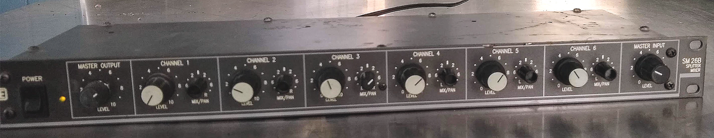 RANE SM26B 6 CHANNEL RACKMOUNT SPLITTER & MIXER "90-DAY-WARRANTY" FREE SHIPPING