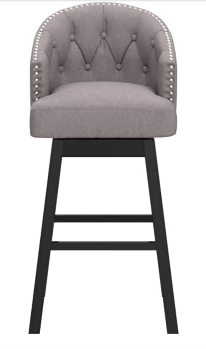 PAIR OF BRAND NEW ORIGINAL BOX BAXTON STUDIO GRAY/ESPRESSO BAR STOOLS FREE SHIP