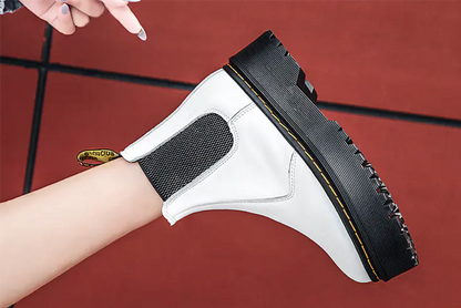 BRANDNEW IN BOX DR MARTENS 2976 QUAD CHELSEA BOOT WHITE WOMEN5/MEN4 FREEFASTSHIP