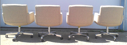 4 MODERN ERA STOW DAVIS PARADIGM FABRIC RICHARD SCHULTZ DESIGN CHAIRS FREE SHIP