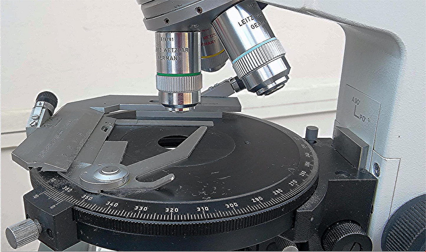 REFURB LEITZ LABORLUX12S POLARIZING MICROSCOPE ROTARY STAGE CONDENSER WATCHVIDEO