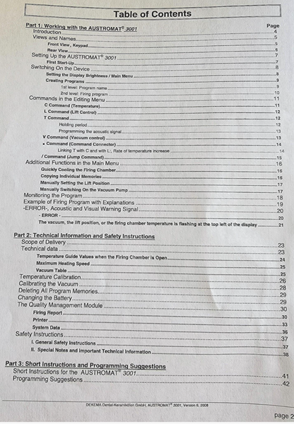 REFURBISHED DEKEMA AUSTROMAT 3001 DENTAL FURNACE OVEN 90DAYWARRANTY WATCH VIDEO