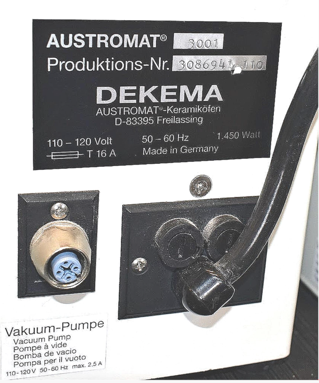 REFURBISHED DEKEMA AUSTROMAT 3001 DENTAL FURNACE OVEN 90DAYWARRANTY WATCH VIDEO