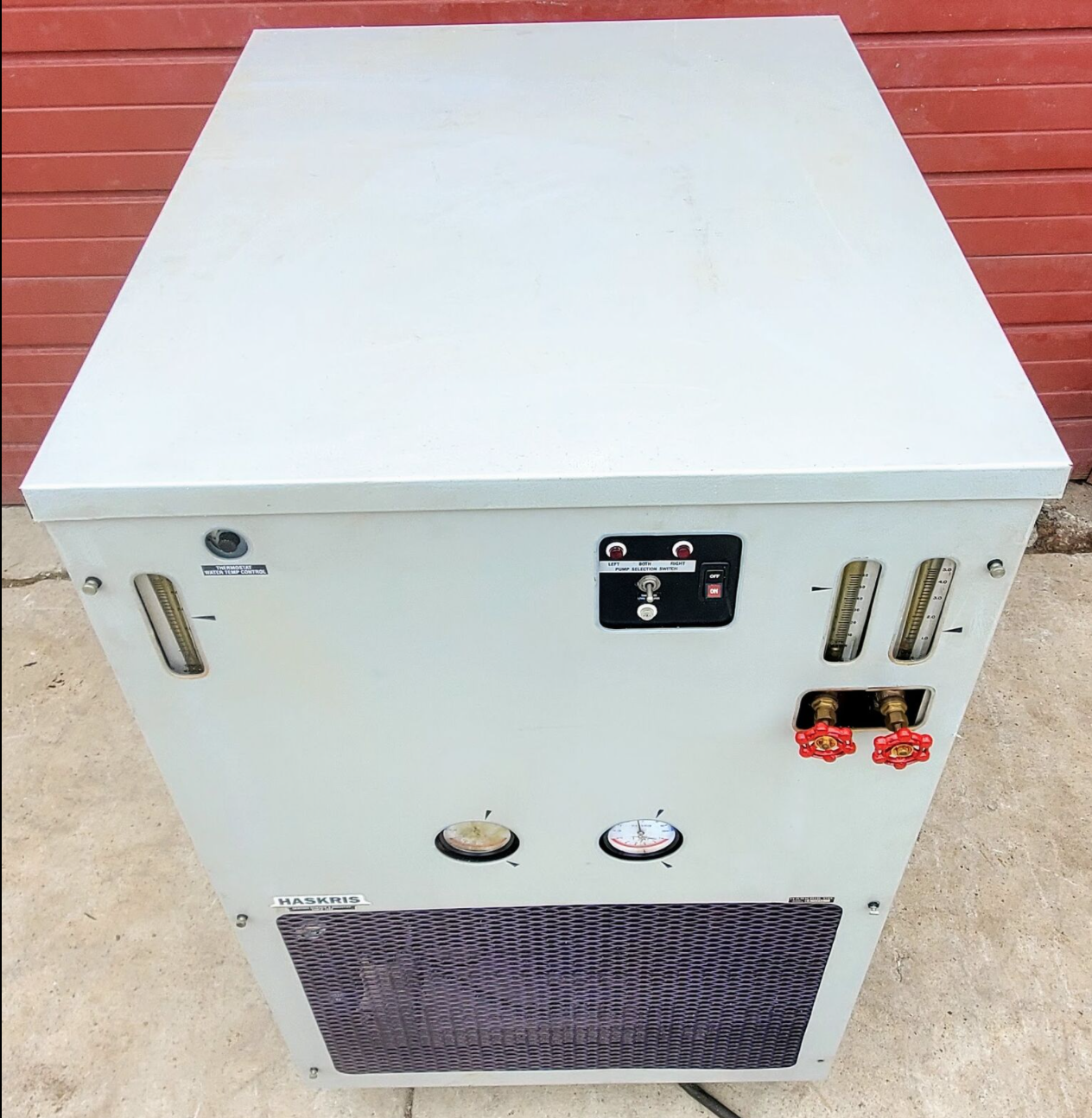 HASKRIS DUAL PUMP WATER CHILLER FLOWMETER HEAT EXCHANGER RECIRCULATING FREE SHIP