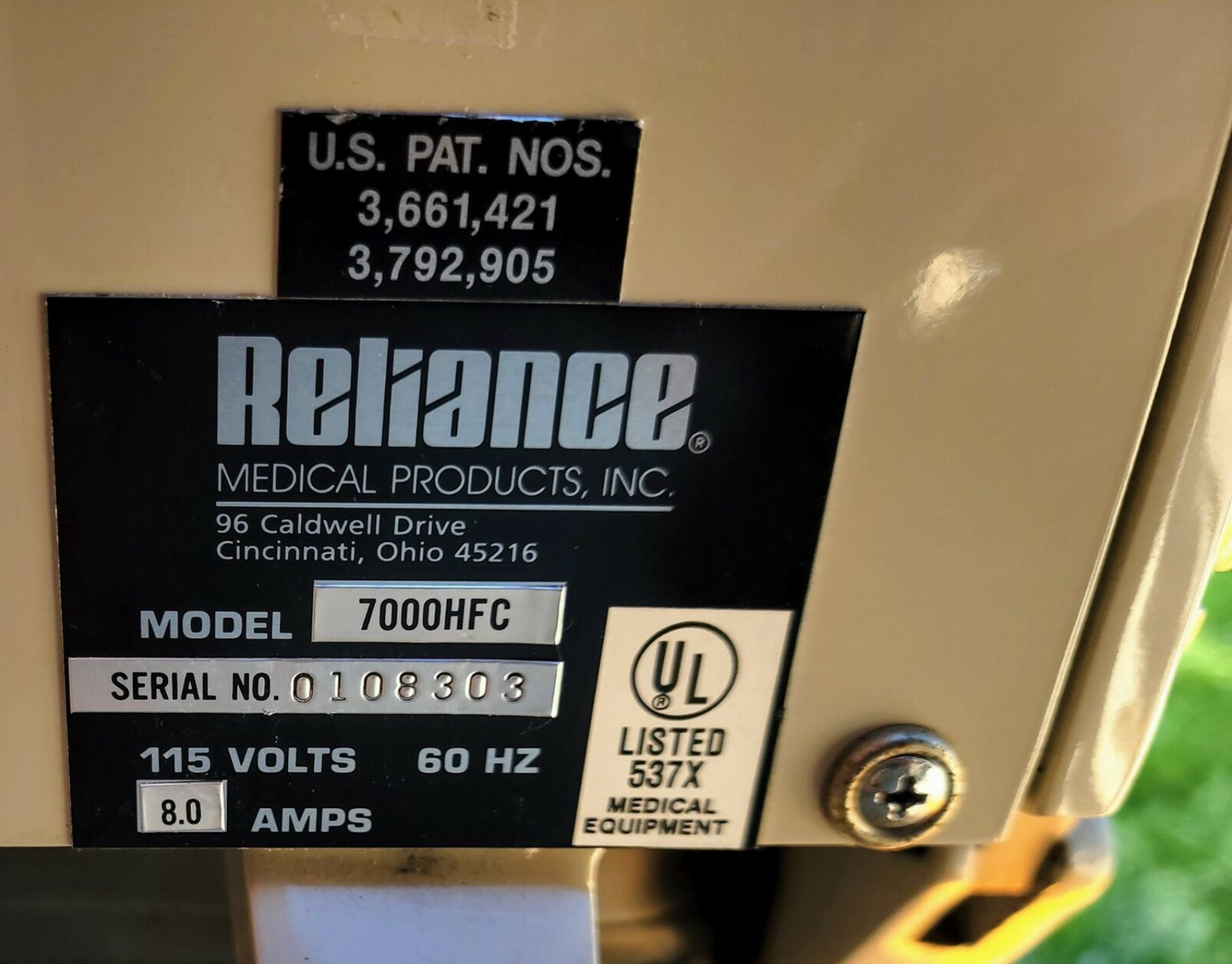 RELIANCE 7000HFC OPHTHALMOL POWER EXAM CHAIR 90DAYWARRANTY WATCH VIDEO FREE SHIP