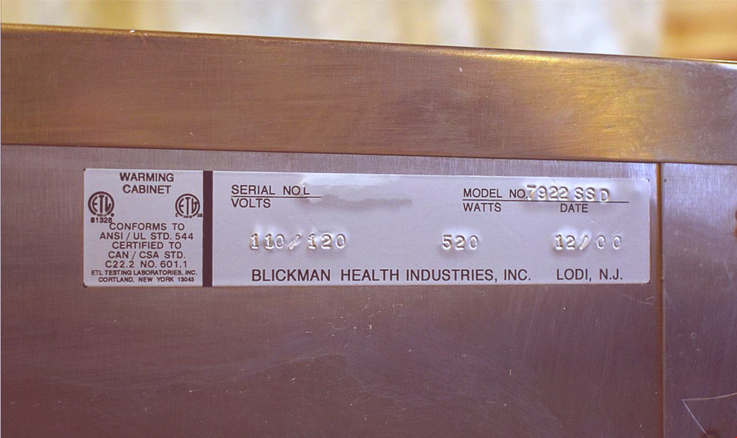 BLICKMAN DIGITAL BLANKET WARMER HOSPITAL CLINIC BENCHTOP WATCH VIDEO FREE SHIP