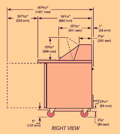 TRUE TSSU-27-12M-B 1 DOOR SANDWICH PIZZA PREP TABLE 3 TRAYS & CASTERS FREE SHIP