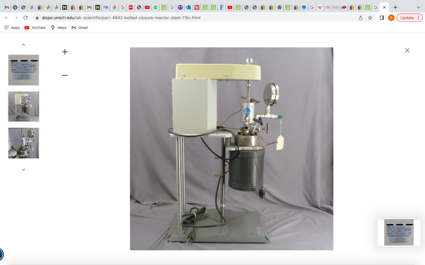 PARR 4562 450ml PRESSURE REACTOR + DIGITAL 4842 TEMPERATURE CONTROLLER FREESHIP