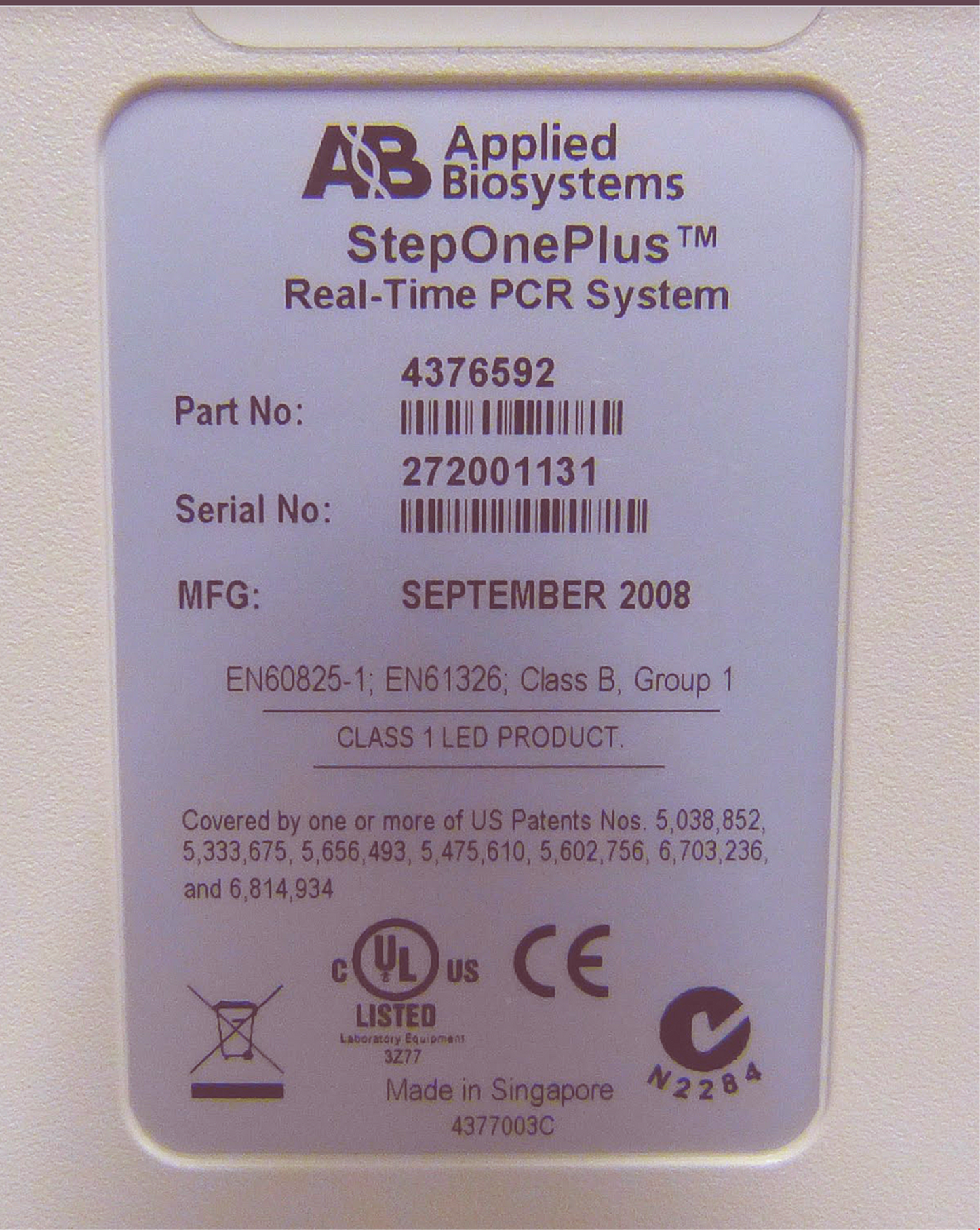 Applied Biosystems StepOnePlus 96Well PCR Thermocycler "90DAYWARRANTY" FREE SHIP