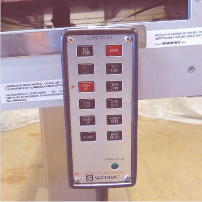 SKYTRON 3100 MEDICAL SURGERY POWER TABLE 500lbCapac +2STERIS ARMBOARD WATCHVIDEO