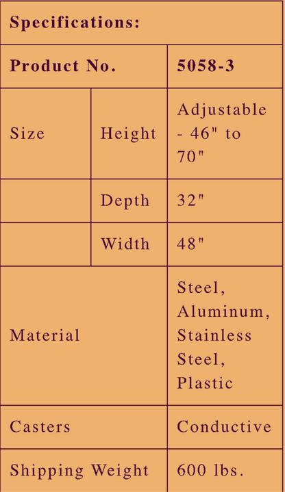 PHELAN MANUFACTURING NEUROSURGICAL INSTRUMENT SURGERY TABLE WARRANTY FREE SHIP