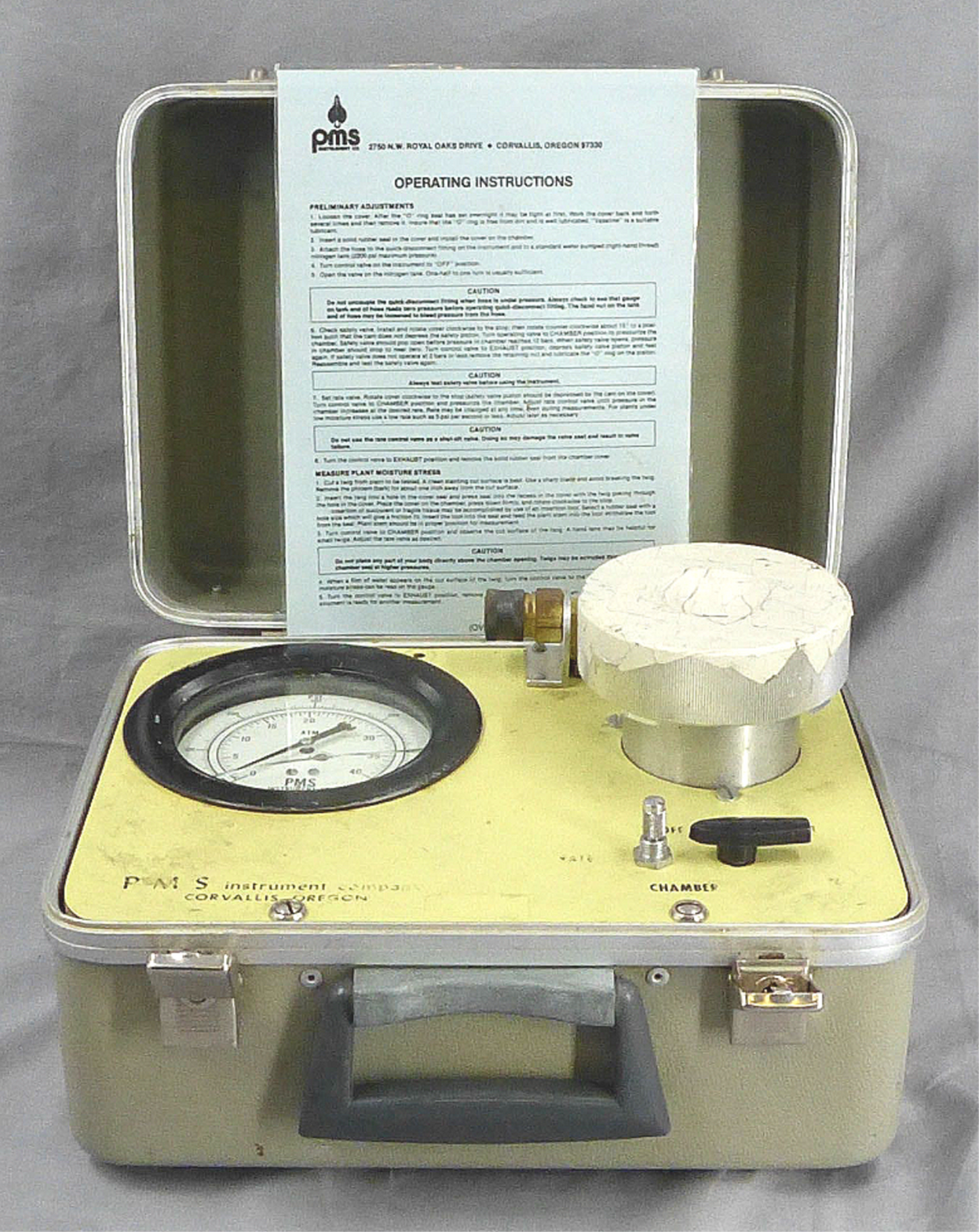 PMS 600 PLANT MOISTURE STRESS METER PRESSURE CHAMBER FREE SHIP