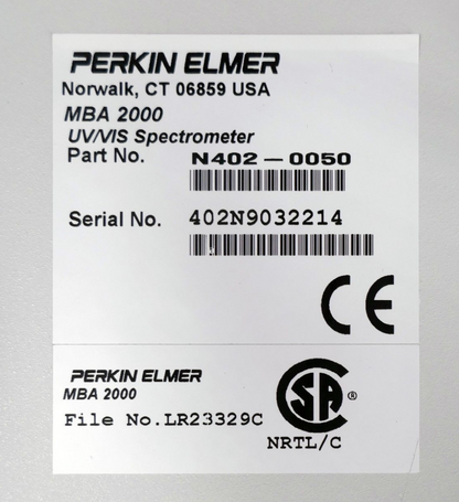 Perkin Elmer MBA2000 Spectrometer FREE SHIP