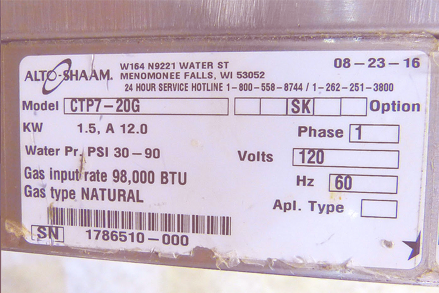 TWO STACK ALTO-SHAAM CTP7-20G COMBI NAT GAS BOILERLESS OVEN WATCH VIDEO