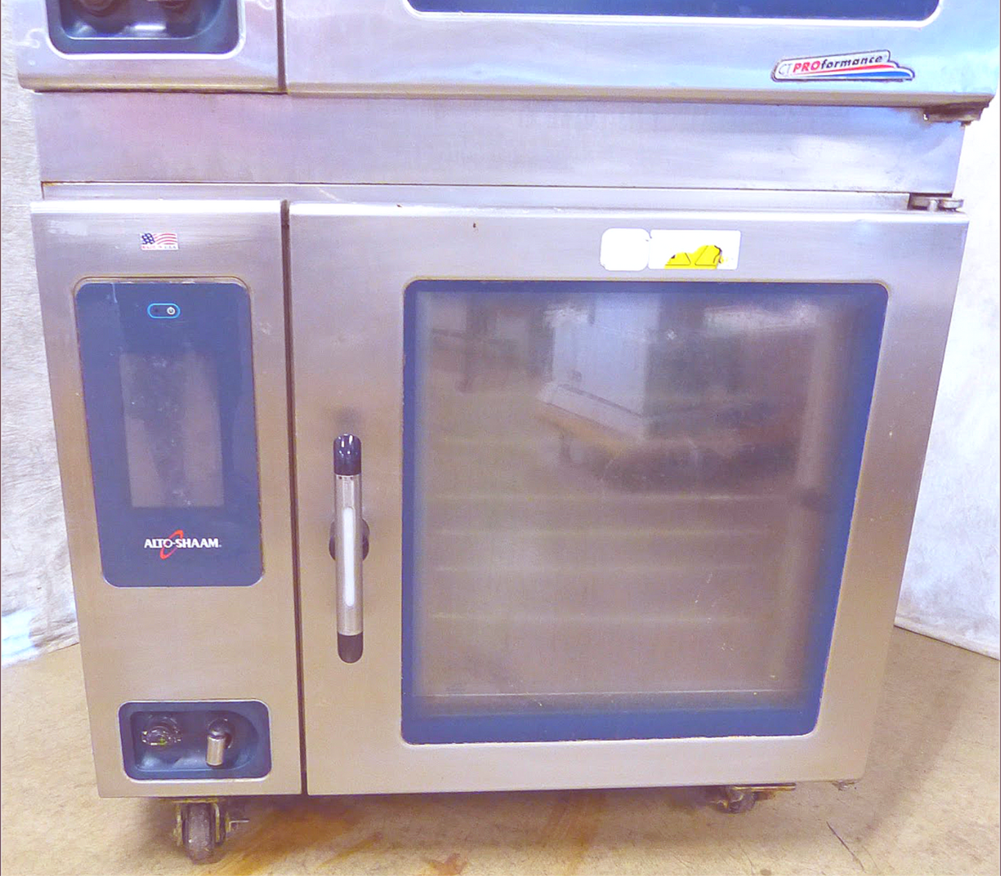 TWO STACK ALTO-SHAAM CTP7-20G COMBI NAT GAS BOILERLESS OVEN WATCH VIDEO