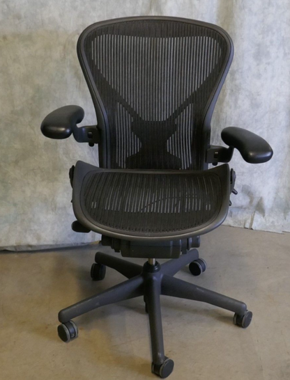 HERMAN MILLER AERO CHAIRs BLACK Size B Chadwick & Bill Stumpf FREE SHIP