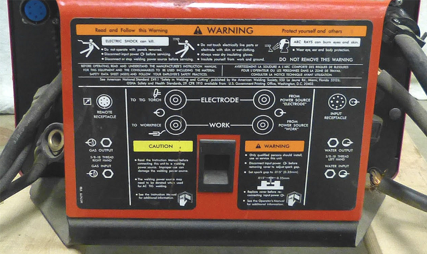 LINCOLN ELECTRIC K930-2 TIG MODULE w CABLES & WELDCRAFT TORCH WARRANTY FREE SHIP