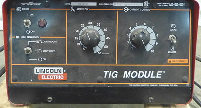 LINCOLN ELECTRIC K930-2 TIG MODULE w CABLES & WELDCRAFT TORCH WARRANTY FREE SHIP