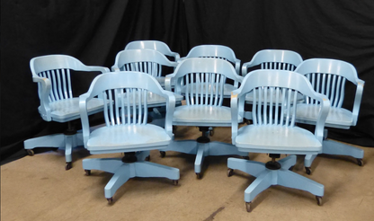 LOT 8 JASPER 980A GROUP BOSTON SOLID MAPLE WOOD SWIVEL OFFICE ARMCHAIRs FREESHIP