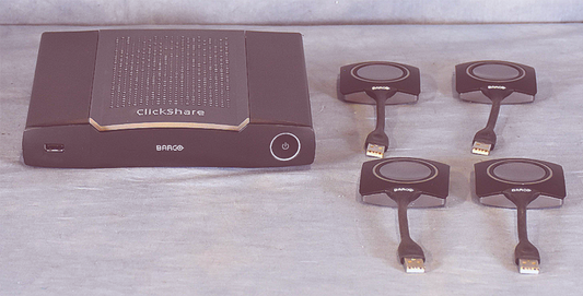 BARCO CLICKSHARE CS-200 WIRELESS PRESENTATION SYSTEM w/4 R9861500D01 USB BUTTONS