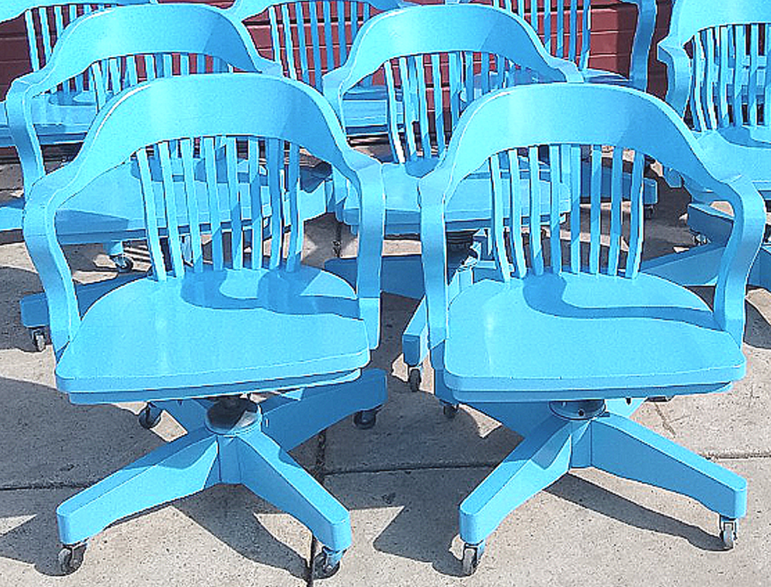 LOT 8 JASPER 980A GROUP BOSTON SOLID MAPLE WOOD SWIVEL OFFICE ARMCHAIRs FREESHIP