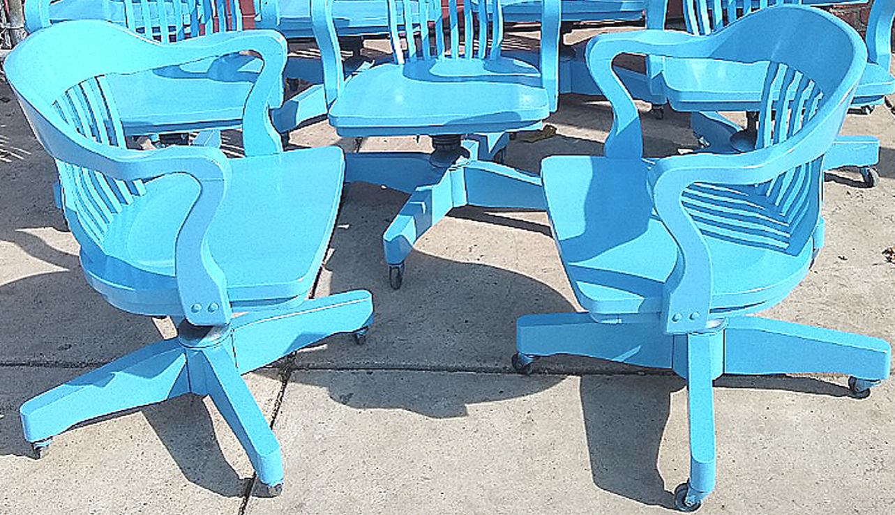 LOT 8 JASPER 980A GROUP BOSTON SOLID MAPLE WOOD SWIVEL OFFICE ARMCHAIRs FREESHIP