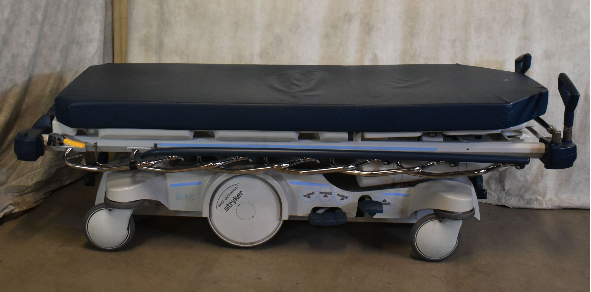 STRYKER 1015 BIG WHEEL HOSPITAL EMERGENCY MATTRESS GURNEY BED STRETCHER FREESHIP