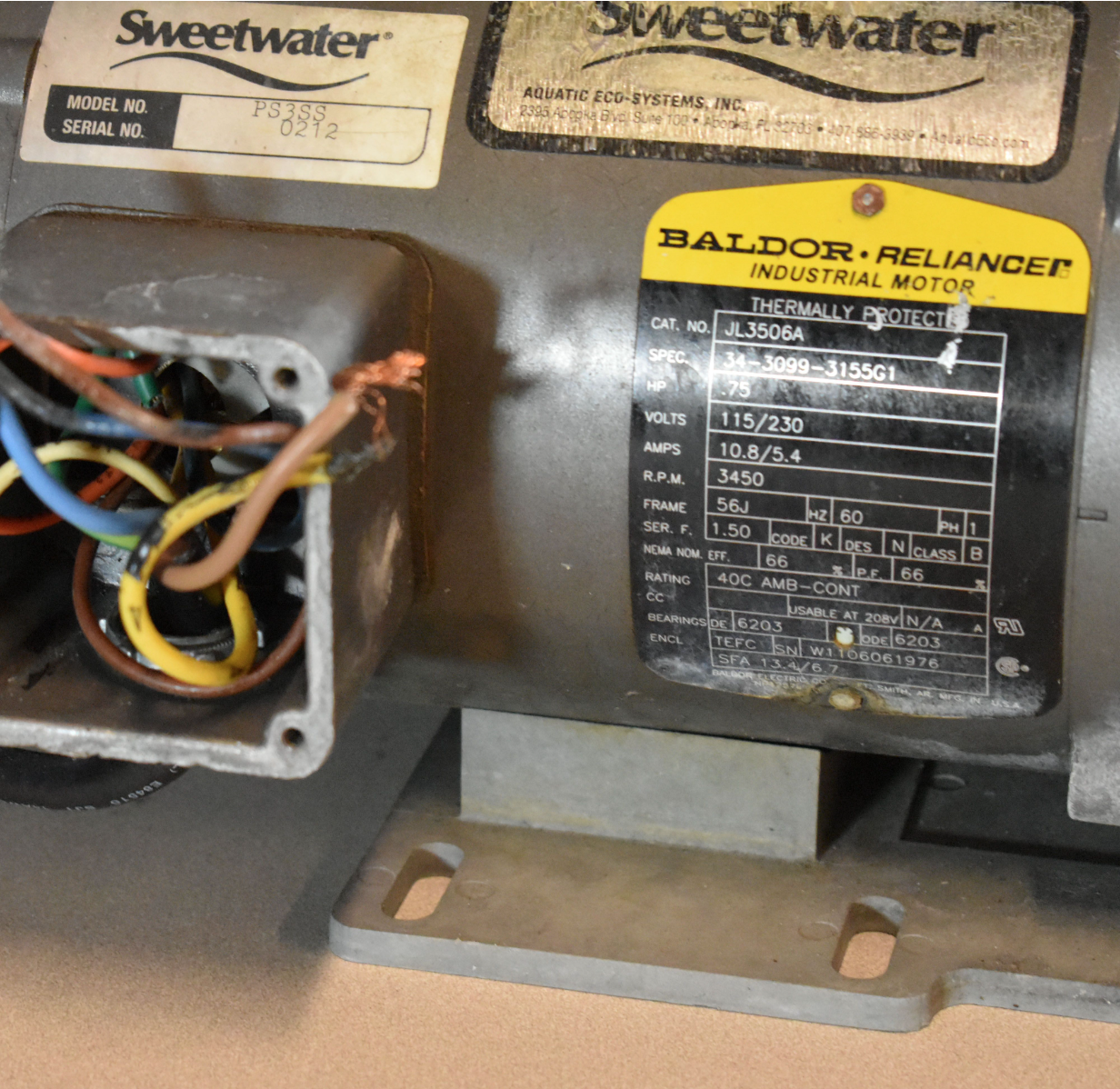 90-DAY-WARRANTY PENTAIR™ PS3SS AQUATIC ECO-SYSTEMS SWEETWATER PUMP WATCH VIDEO