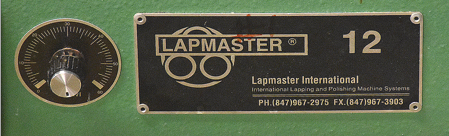 LAPMASTER 12 BENCH TOP OPEN FACE LAPPING POLISHING MACHINE WATCH VIDEO FREE SHIP