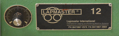 LAPMASTER 12 BENCH TOP OPEN FACE LAPPING POLISHING MACHINE WATCH VIDEO FREE SHIP