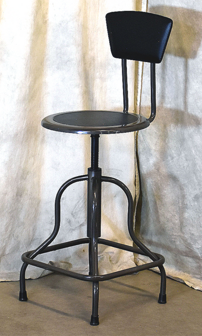 SIX SAFCO 6664 DIESEL SWIVEL HIGH BASE ADJUSTABLE INDUSTRIAL STOOL RECYC/LEATHER