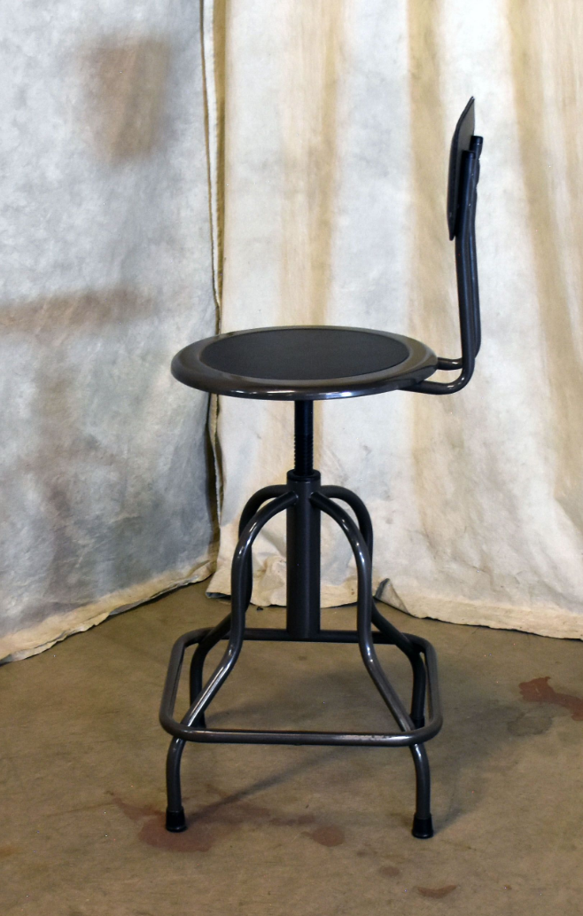 SIX SAFCO 6664 DIESEL SWIVEL HIGH BASE ADJUSTABLE INDUSTRIAL STOOL RECYC/LEATHER