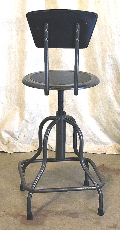 SIX SAFCO 6664 DIESEL SWIVEL HIGH BASE ADJUSTABLE INDUSTRIAL STOOL RECYC/LEATHER