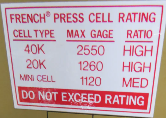 IEC AMINCO FRENCH PRESSURE CELL LAB PRESS 3000psi Pressure WATCH VIDEO FREE SHIP