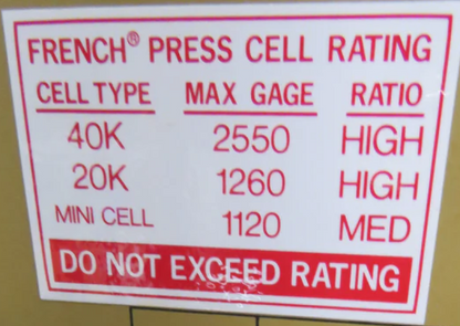 IEC AMINCO FRENCH PRESSURE CELL LAB PRESS 3000psi Pressure WATCH VIDEO FREE SHIP