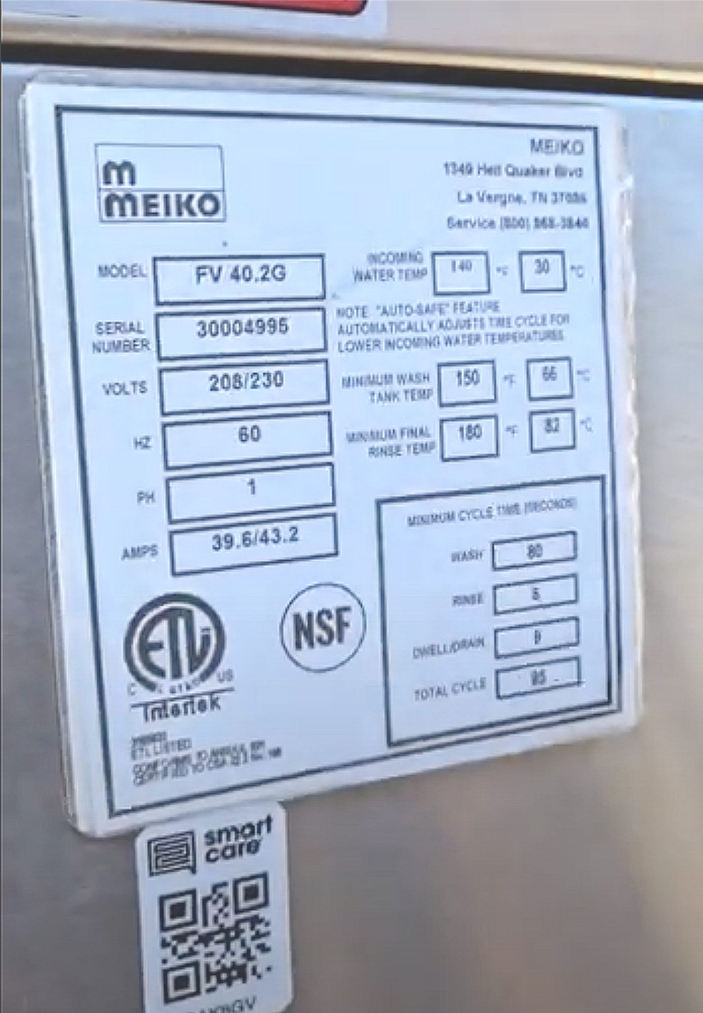 MEIKO FV 40.2G UNDERCOUNTER COMMERCIAL DISHWASHER PLUSTAND & 10TRAYS WATCH VIDEO