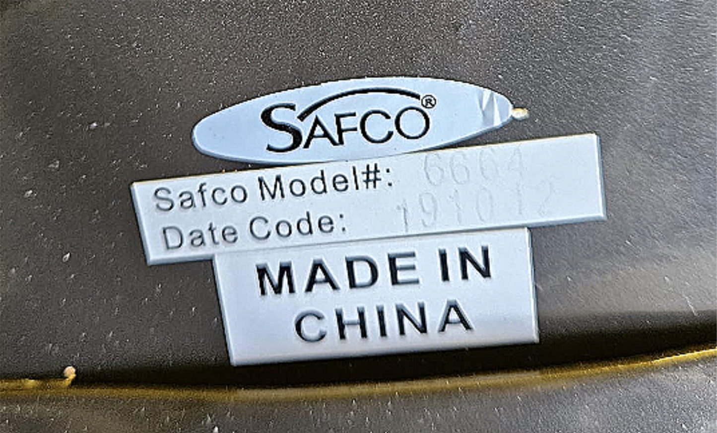 SIX SAFCO 6664 DIESEL SWIVEL HIGH BASE ADJUSTABLE INDUSTRIAL STOOL RECYC/LEATHER