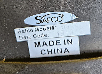 SIX SAFCO 6664 DIESEL SWIVEL HIGH BASE ADJUSTABLE INDUSTRIAL STOOL RECYC/LEATHER