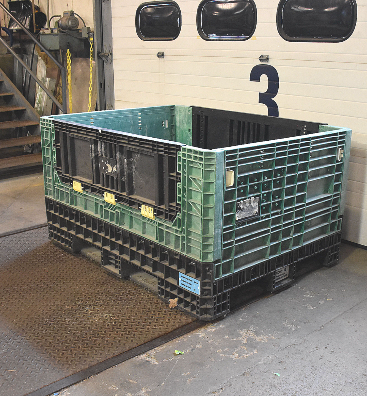 RARE 1500LBS ROPAK COLLAPSIBLE BULK CRATE STACKABLE PLASTIC 65"x50"x34" FREESHIP