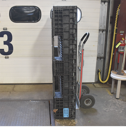 RARE 1500LBS ROPAK COLLAPSIBLE BULK CRATE STACKABLE PLASTIC 65"x50"x34" FREESHIP