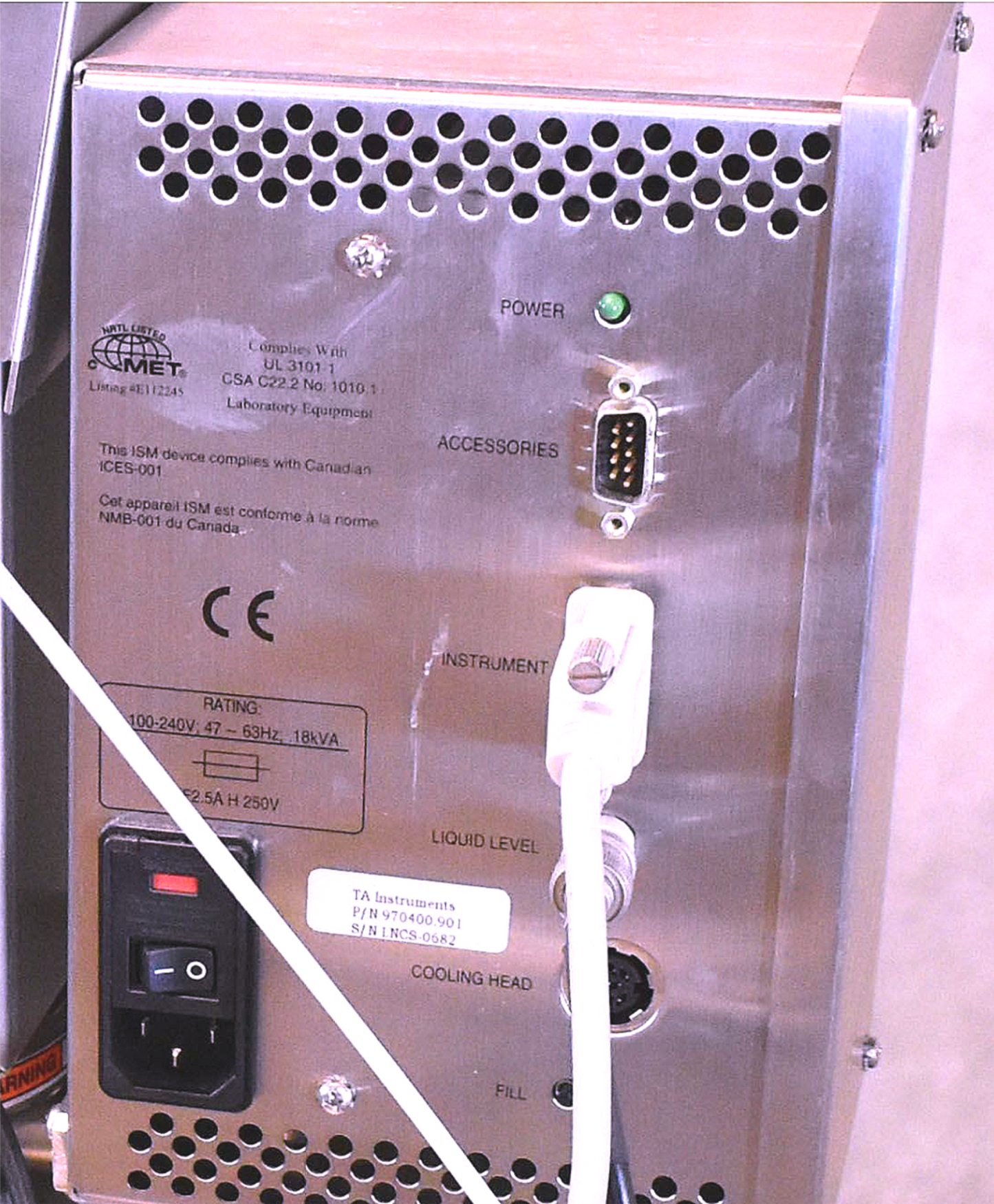 -180°C TA INSTRUMENTS LNCS CONTROLLER CRYOFAB CFL50 50L NITROGEN PRESSURE VESSEL